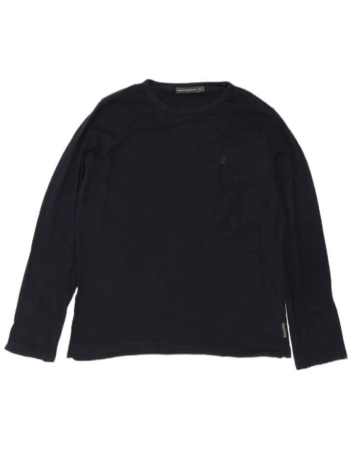 Top męski French Connection z długim rękawem XL, granatowy, bawełniany