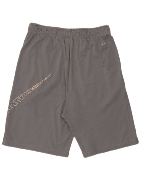 Nike Herre Dri Fit grafiske sportsshorts mellemgrå polyester