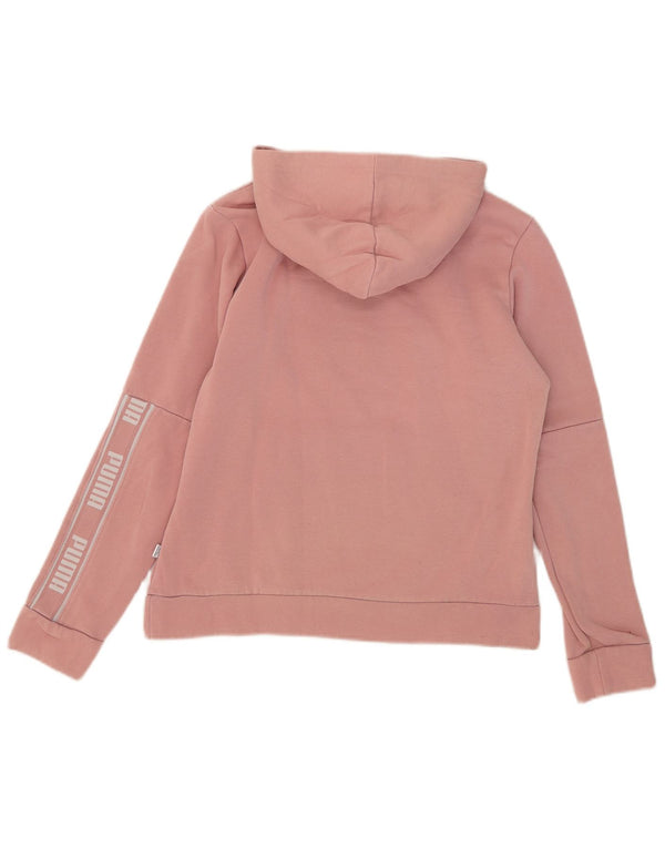Puma Damen Graphic Hoodie Pullover UK 14 Mittelrosa