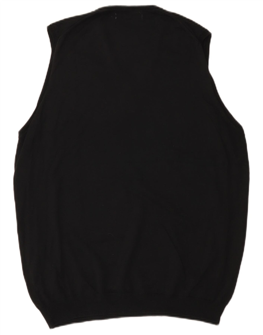 Zara Mens Basic Vest Tank Top Large Black Cotton