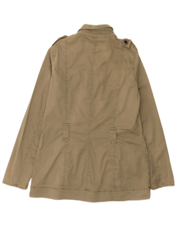 Barbour Womens Military Jacket UK 10 Small Khaki Cotton