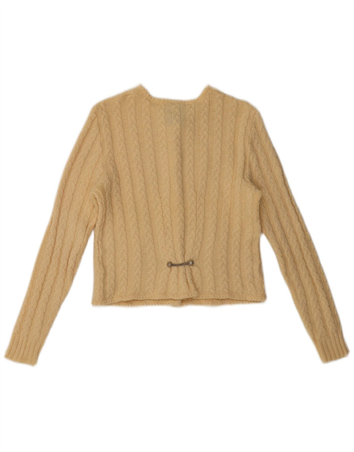 Arbep Womens Bolero Jumper EU 40 Medium Yellow Wool