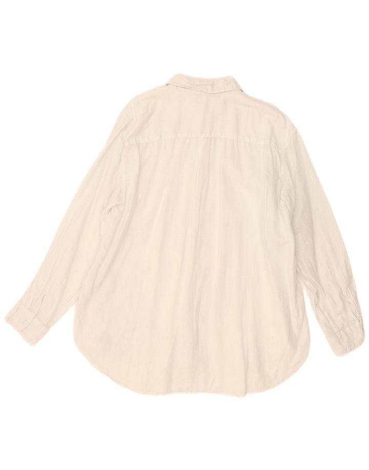 Camisa oversized feminina French Connection UK 12 médio branco