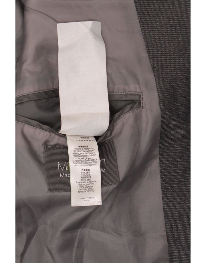 Marks & Spencer Herren-Blazer mit 2 Knöpfen, UK 38, Mittelgrau, Polyester