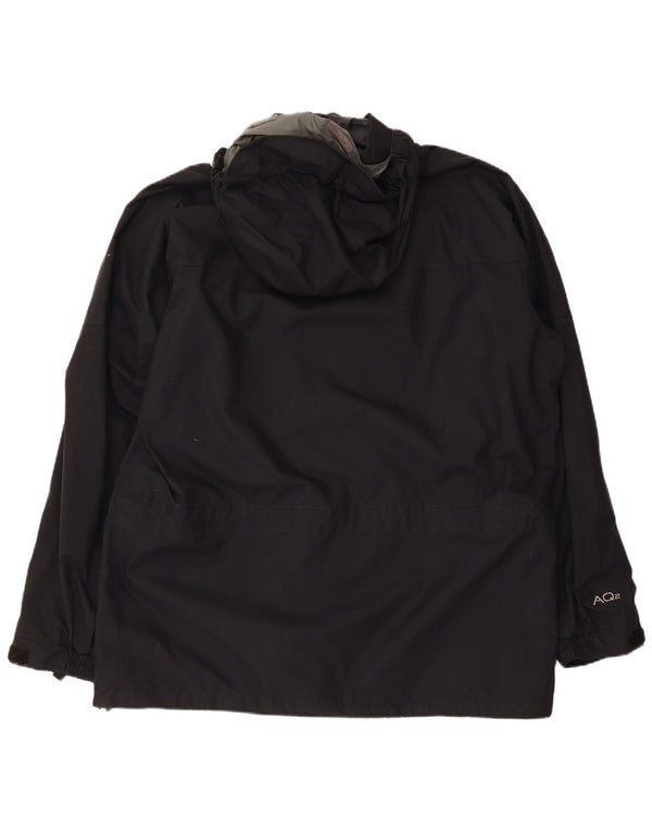 Jaqueta de chuva masculina Berghaus com capuz UK 42 XL preto nylon