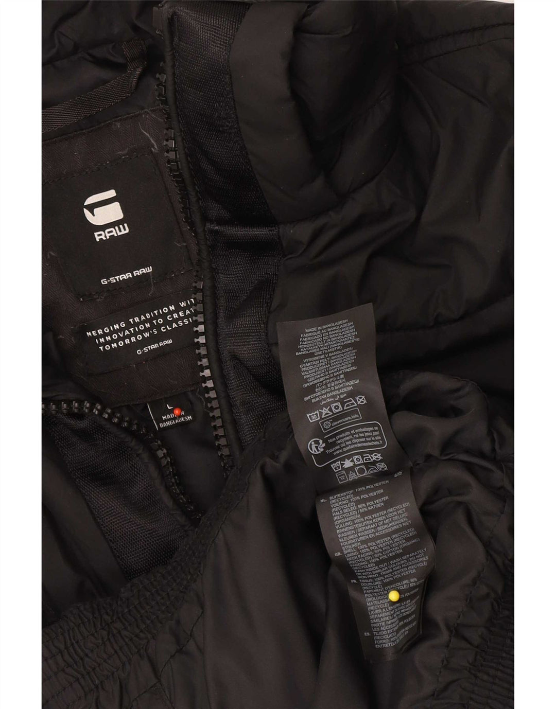 G-Star Damen Wattierte Jacke UK 16 Large Schwarz Polyester