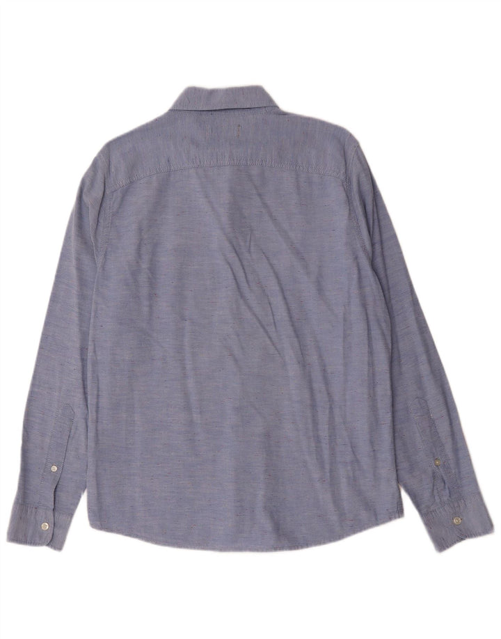 Hollister Mens Shirt Large Blue Flecked Cotton