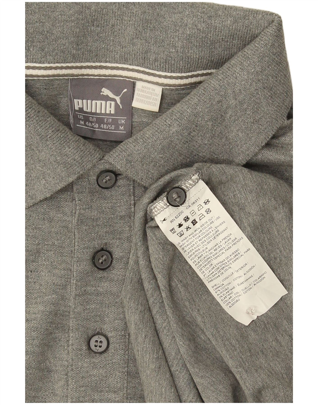 Puma Herren Poloshirt mittelgraue Baumwolle