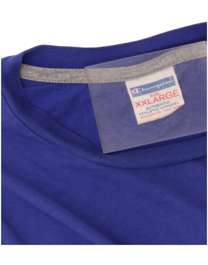 CHAMPION Mens T-Shirt Top 2XL Blue