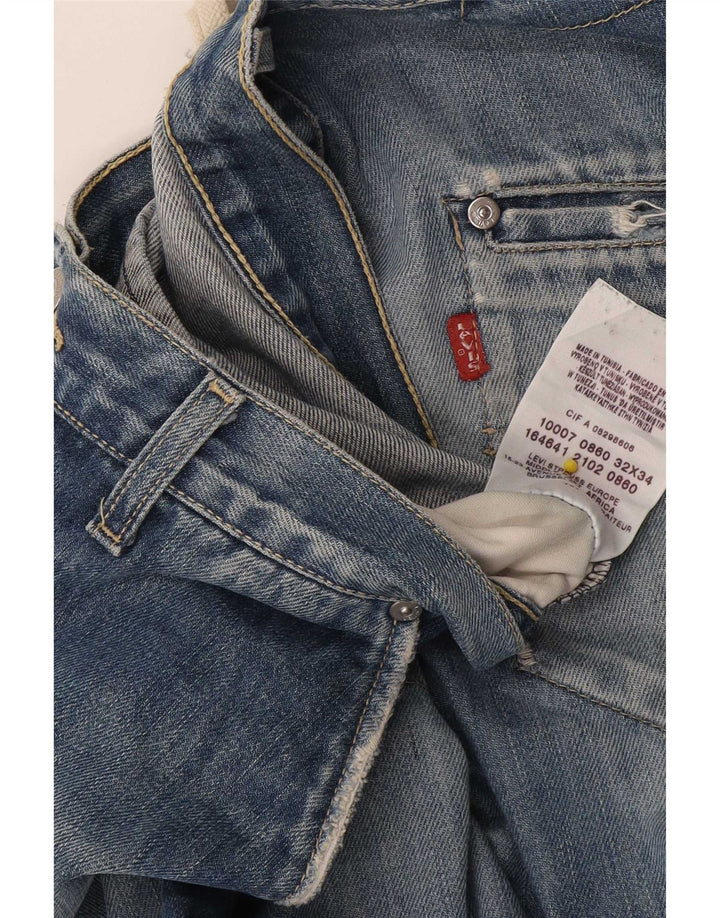 Levi's Mens Bootcut Jeans W32 L34 Blue Cotton