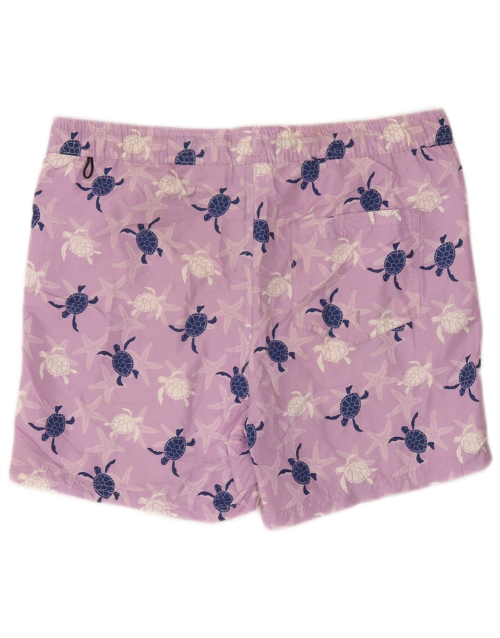 Jack & Jones Mens Graphic Swimming Shorts Small  Purple Polyester