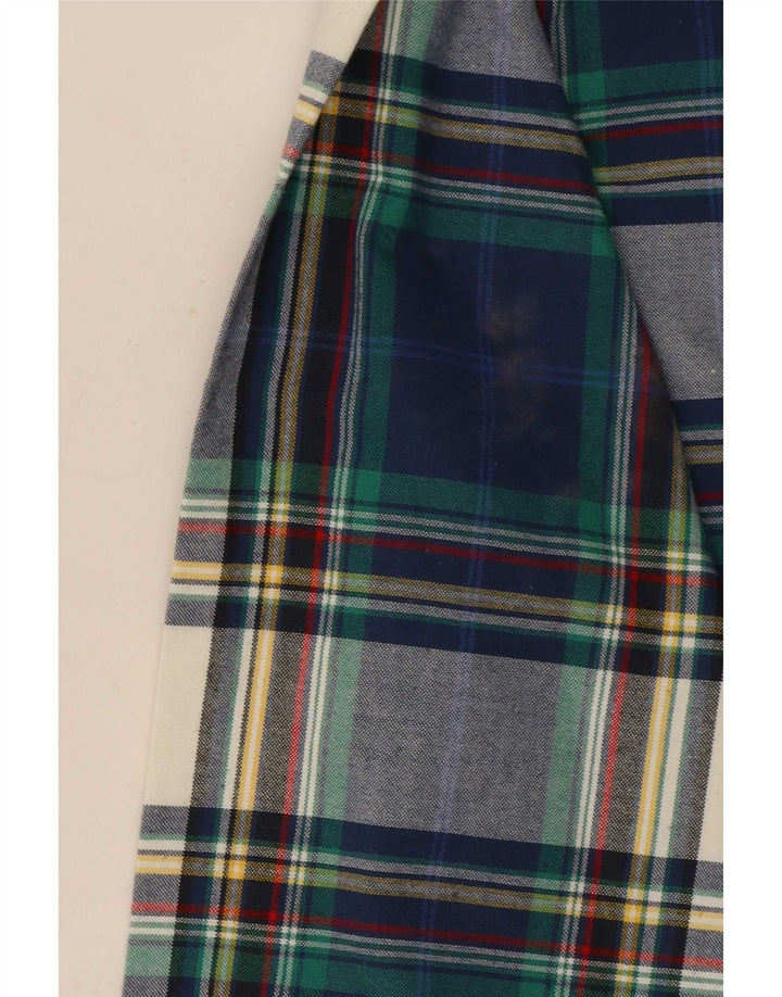 Gap Mens Slim Fit Shirt Medium Navy Blue Plaid Cotton