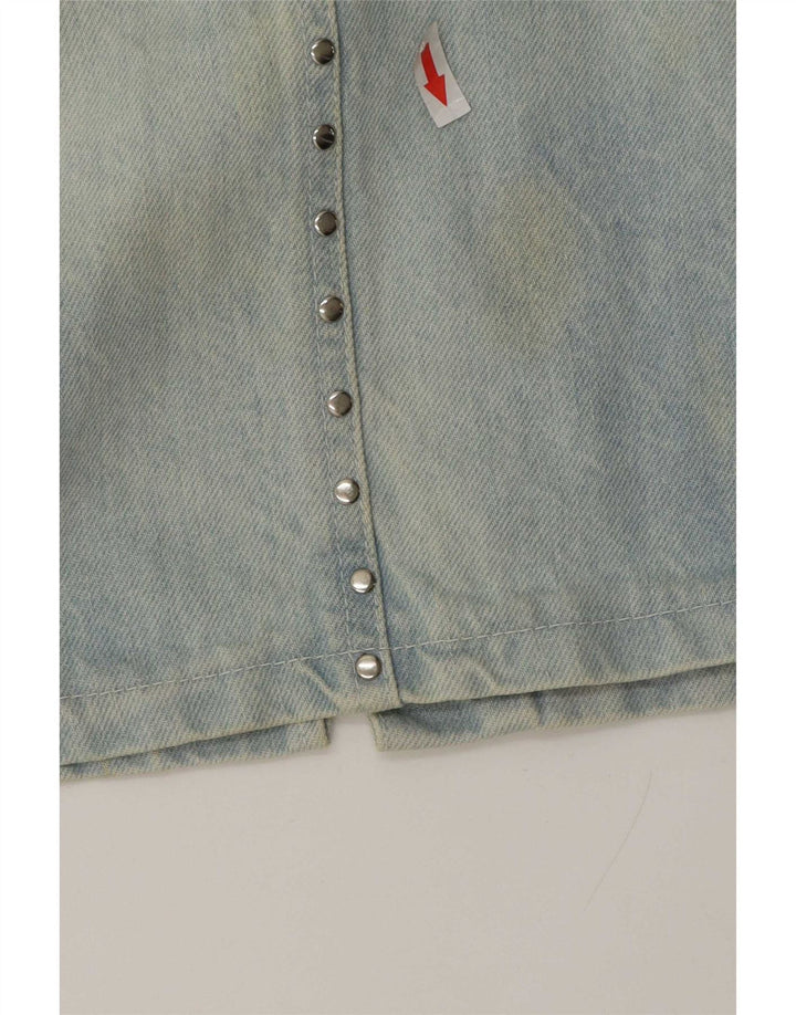 Vintage denimnederdel til kvinder Medium W28 blå bomuld