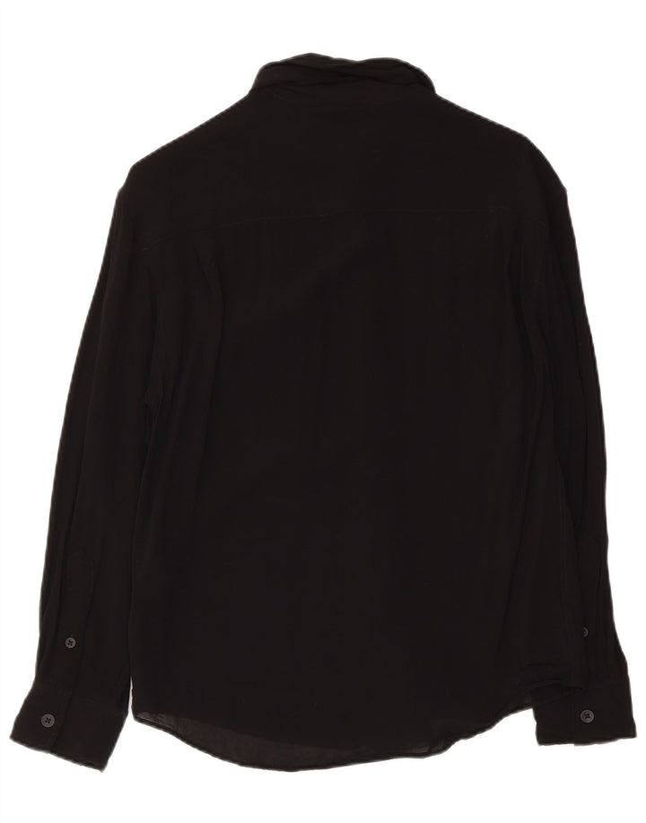 Zara Mens Shirt Small Black Viscose