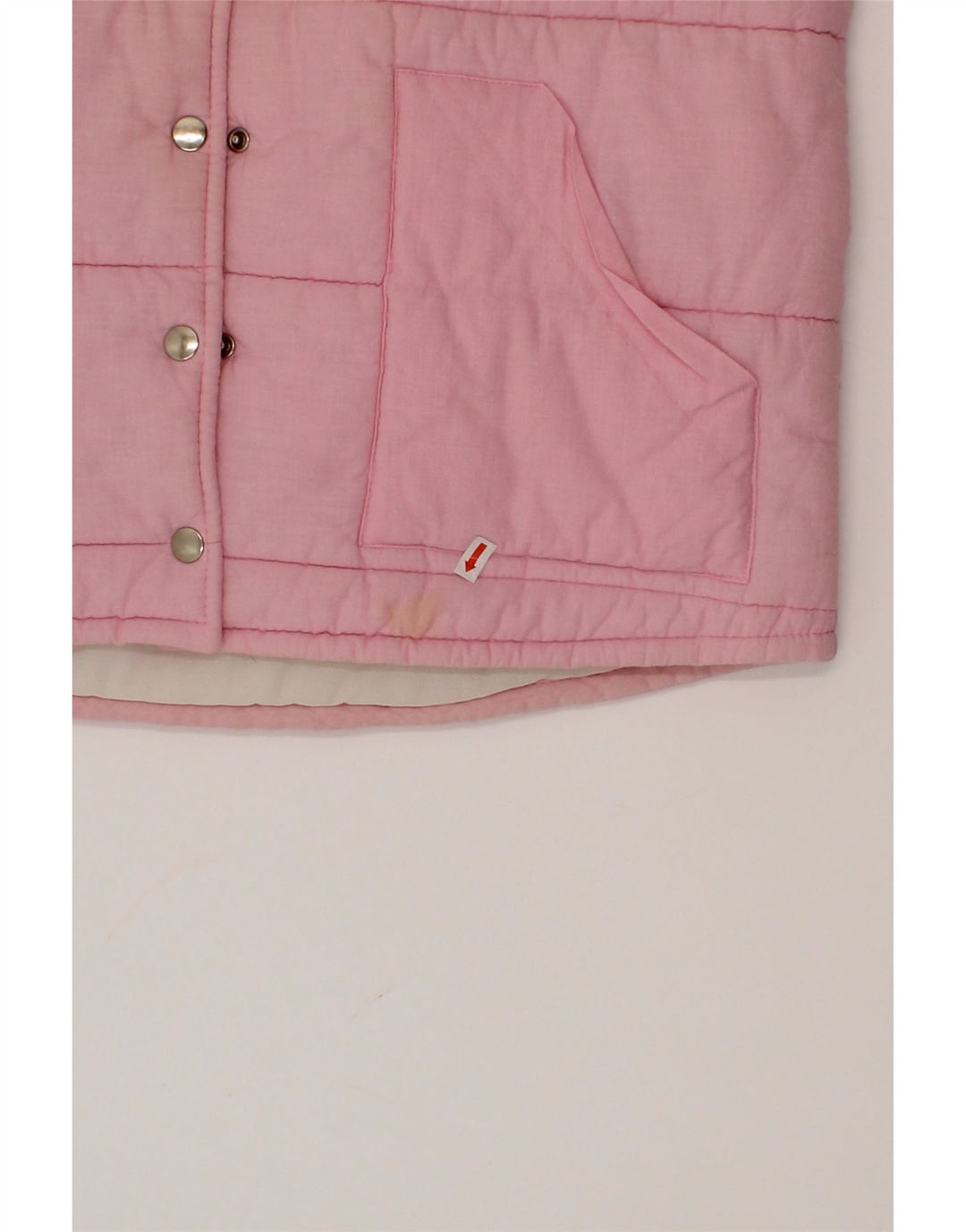 VINTAGE Womens Padded Gilet IT 40 Small Pink Vintage Vintage and Second-Hand Vintage from Messina Hembry 