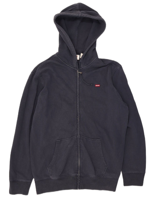 Levi's Mens Zip Hoodie Sweater XL Navy Blue Cotton