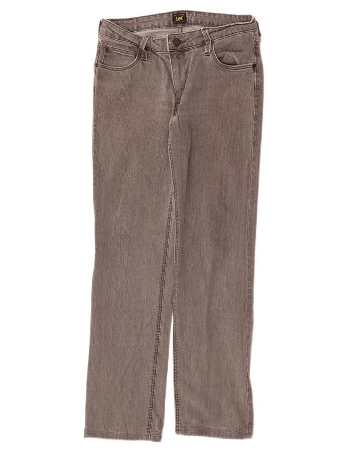 LEE Womens Straight Jeans W28 L27 Grey Cotton