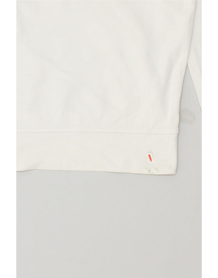 LEVI'S Mens Graphic Hoodie Jumper Small White Cotton Vintage Levi's and Second-Hand Levi's from Messina Hembry 