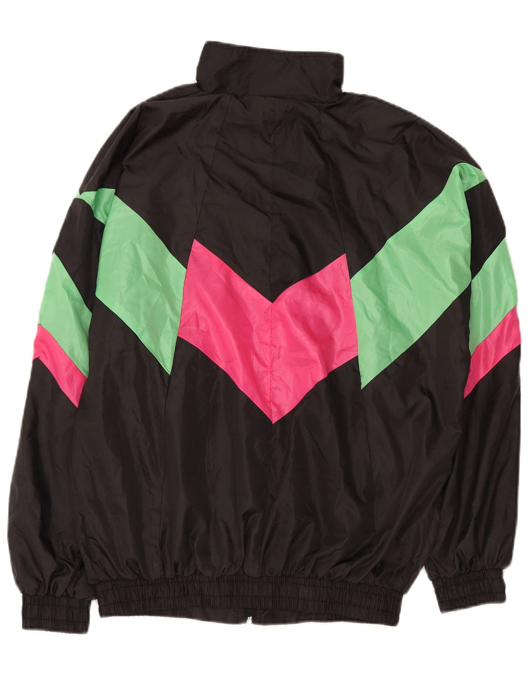 Męska kurtka dresowa w stylu vintage XL Czarny poliester z blokami kolorów