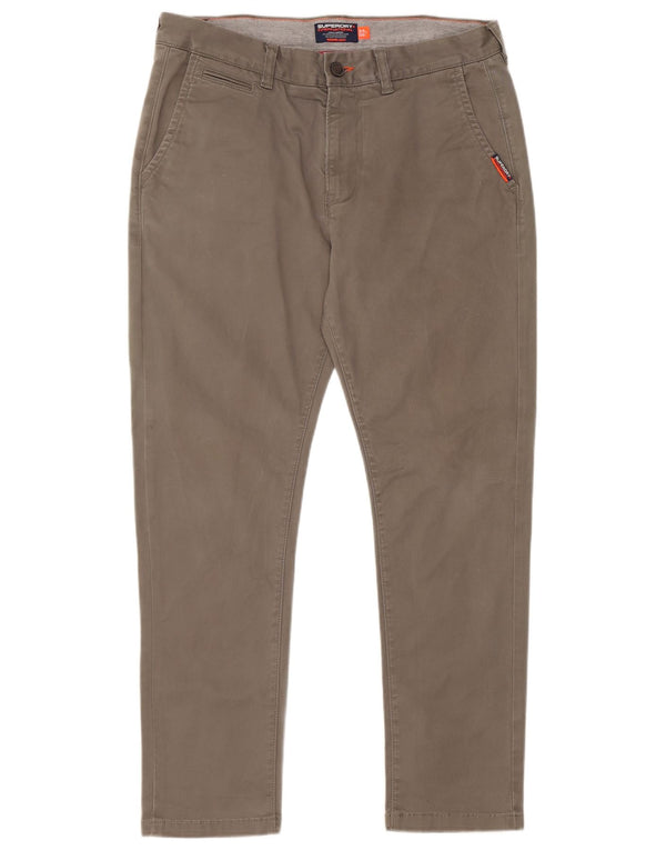 Pantaloni cargo slim da uomo Superdry W34 L30 cotone kaki