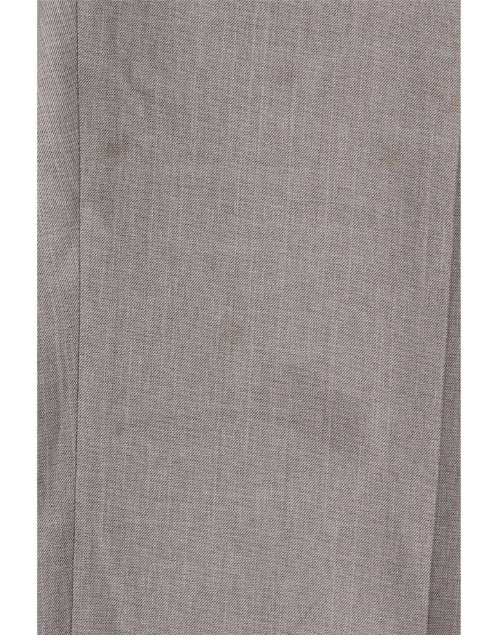 Marks & Spencer Mens Straight Suit Trousers W42 L29 Grey Polyester