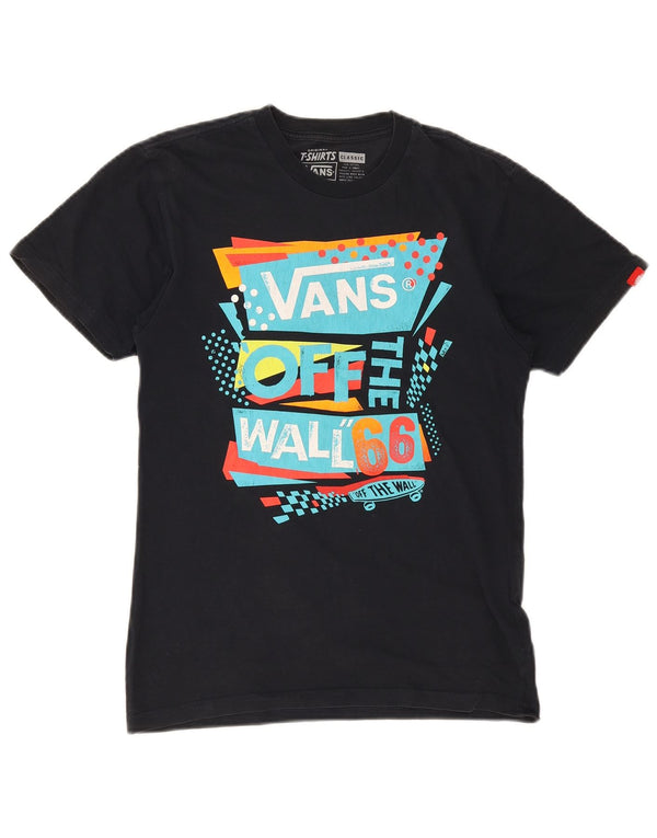 Vans Mens Classic Fit Graphic T-Shirt Top Small Black Cotton
