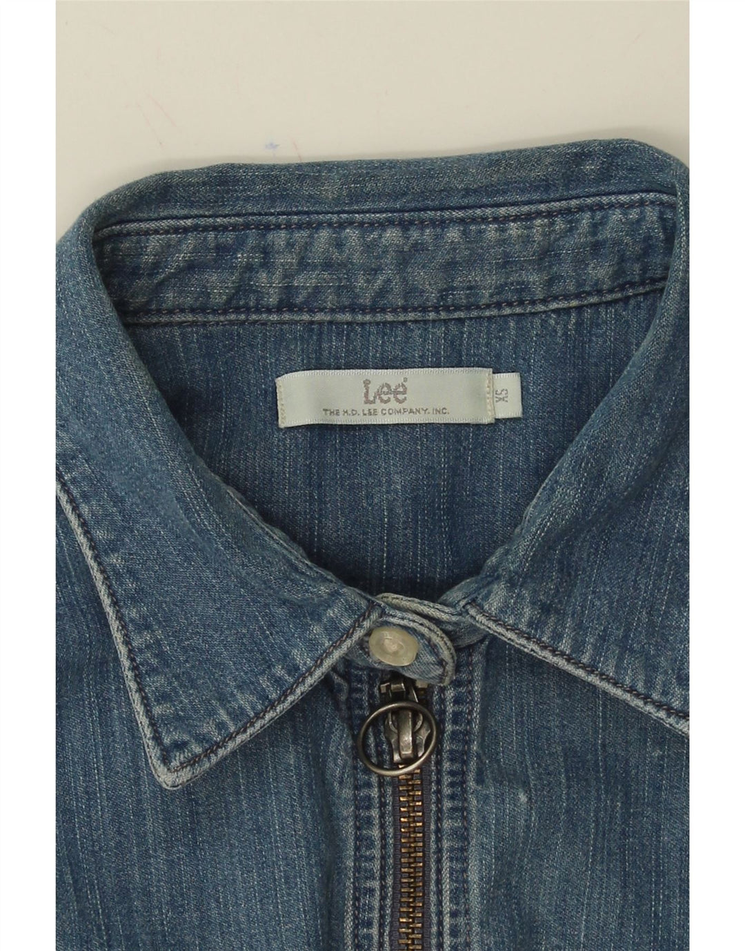 LEE Womens Oversized Denim Pullover Shirt UK 6 XS Blue Cotton Vintage Lee and Second-Hand Lee from Messina Hembry 