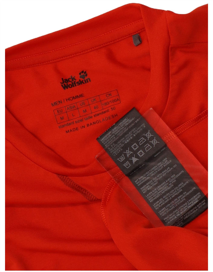 Jack Wolfskin Mens T-Shirt Top UK 40 Medium Orange Polyester