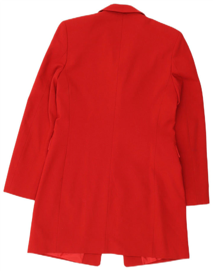 Marks & Spencer Womens St. Michael Longline Blazer Jacket UK 8 Small Red