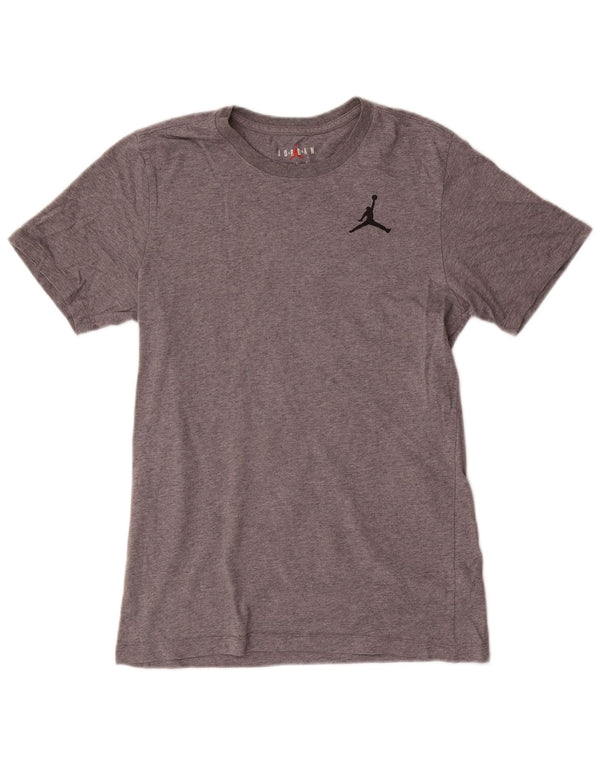 T-shirt męski Jordan, mały, szary, bawełniany