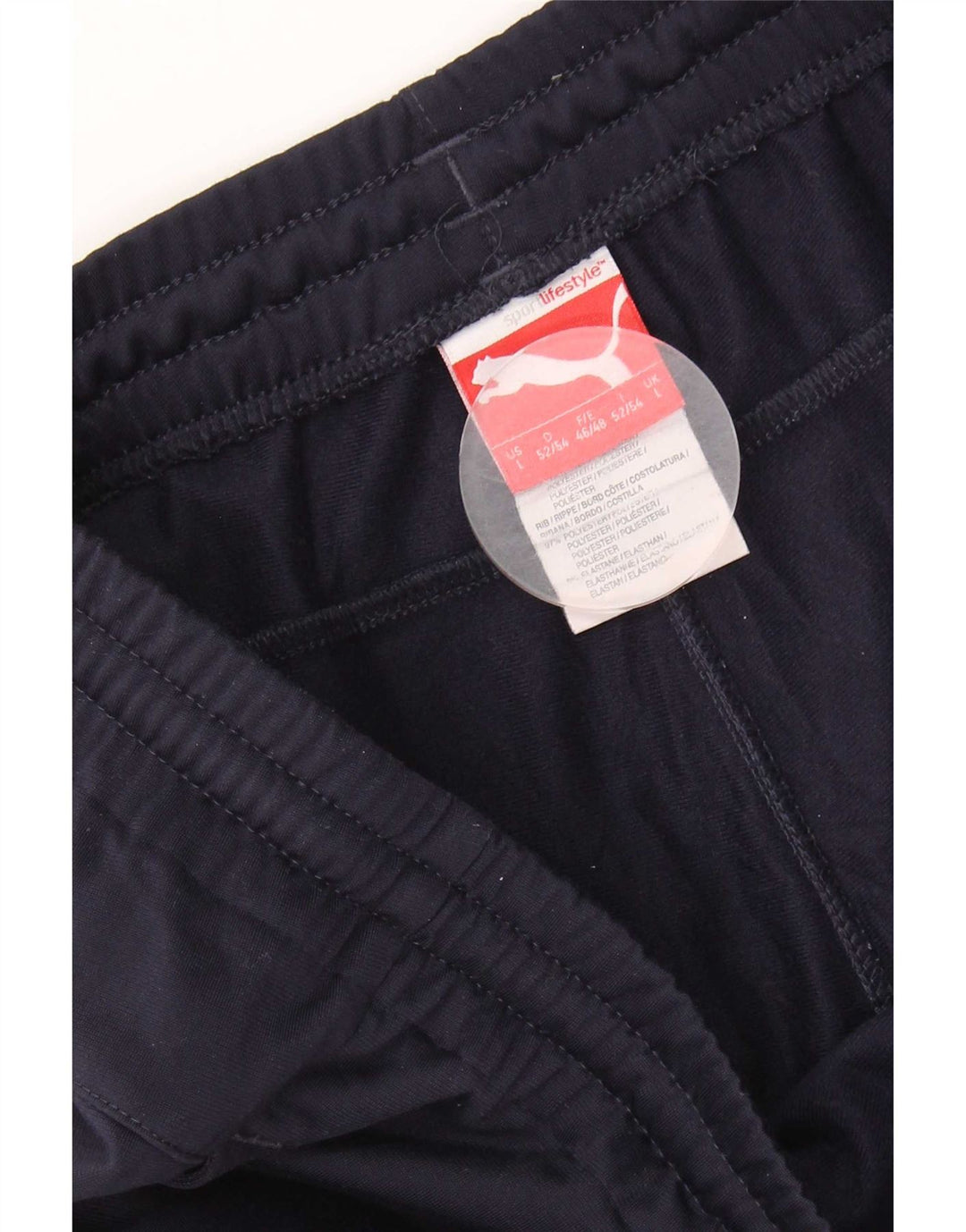 Puma Pantalon de survêtement pour homme en polyester bleu marine Taille L