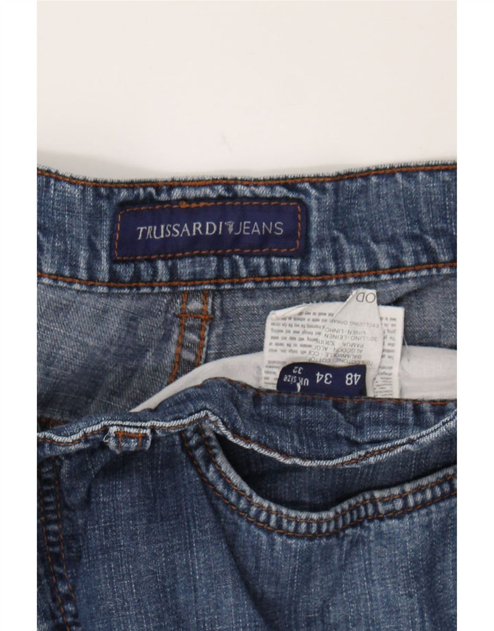 TRUSSARDI Mens Straight Jeans IT 48 Medium W32 L29 Blue Cotton Vintage Trussardi and Second-Hand Trussardi from Messina Hembry 