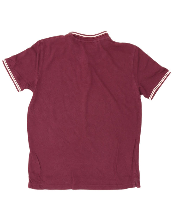 Dack's Mens Polo Shirt Medium Burgundy Cotton