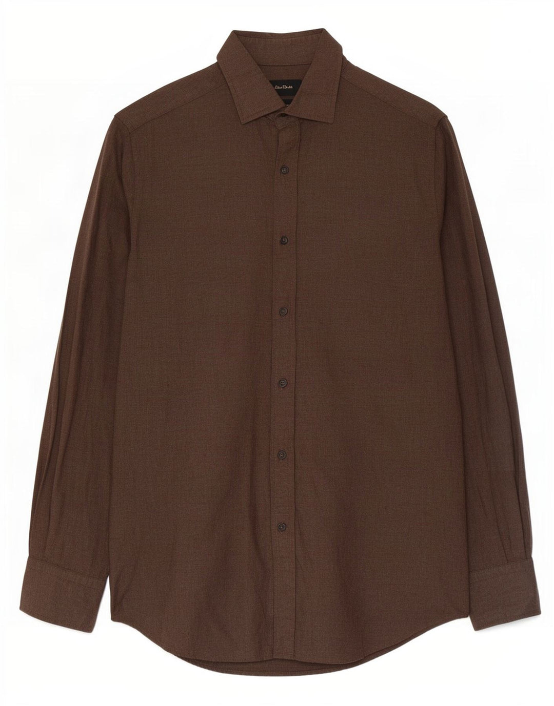 Massimo Dutti Mens Shirt Small Brown Cotton