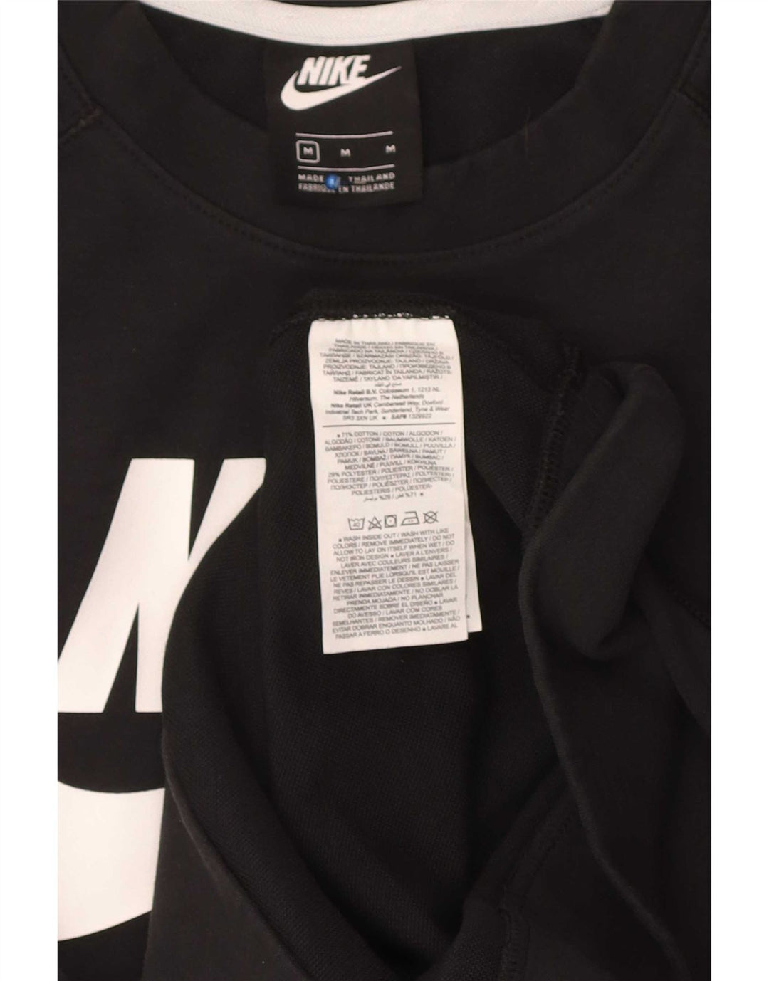 Felpa grafica da uomo Nike Felpa media in cotone nero