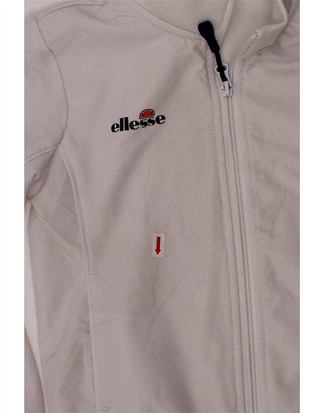 ELLESSE Girls Tracksuit Top Jacket 7-8 Years Off White Polyester Vintage Ellesse and Second-Hand Ellesse from Messina Hembry 