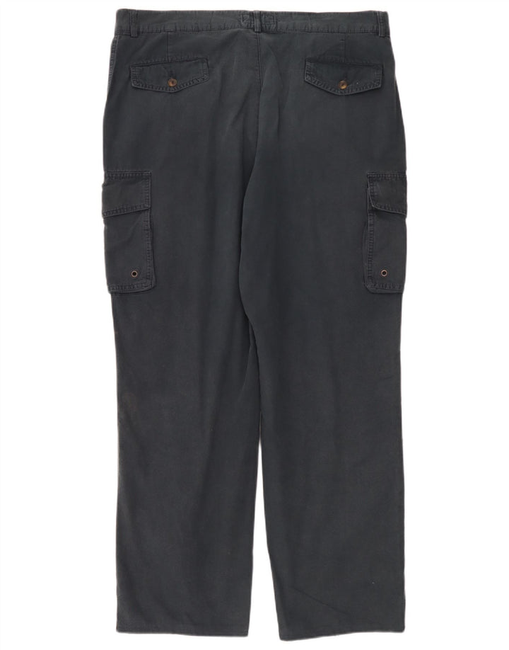 Fila Mens Straight Cargo Trousers W42 L30 Navy Blue