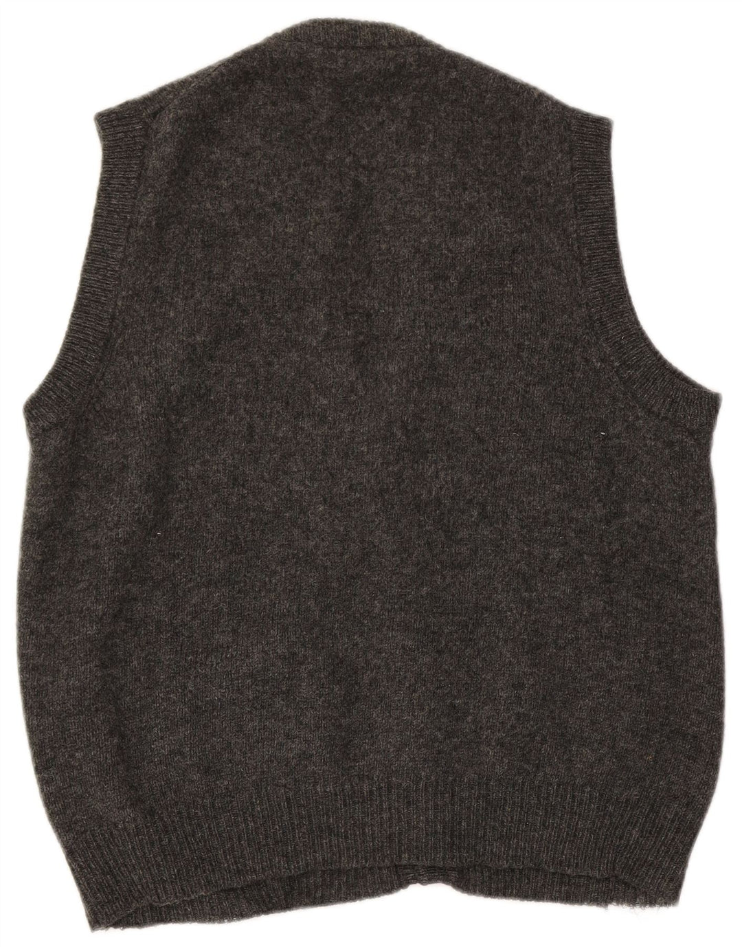Maglione cardigan senza maniche da uomo Fila in lana grigio medio