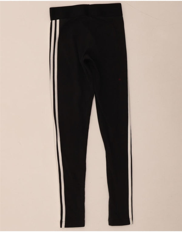 Adidas Womens Leggings UK 4/6 XS Black Cotton