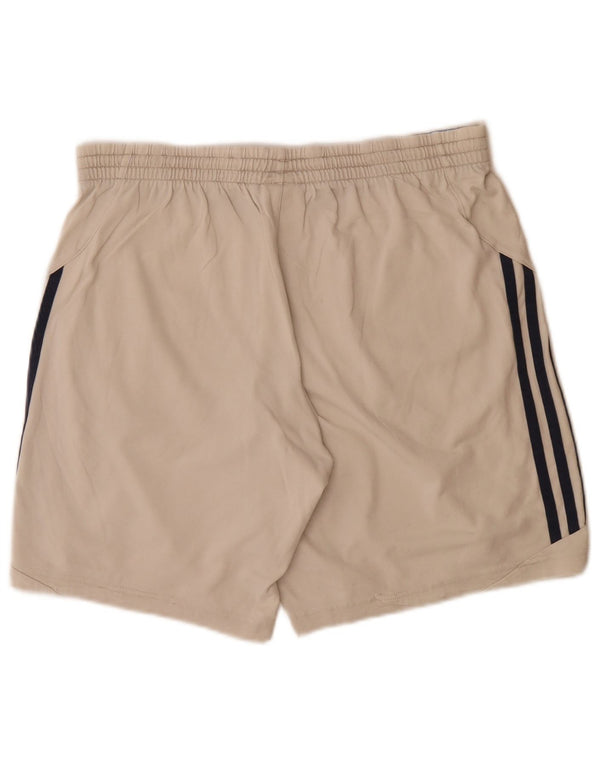 Adidas Mens Climalite Sport Shorts Medium  Beige Cotton