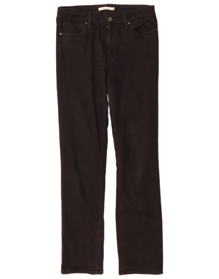 Levi's Damen 712 Slim Jeans W30 L32 Schwarze Baumwolle