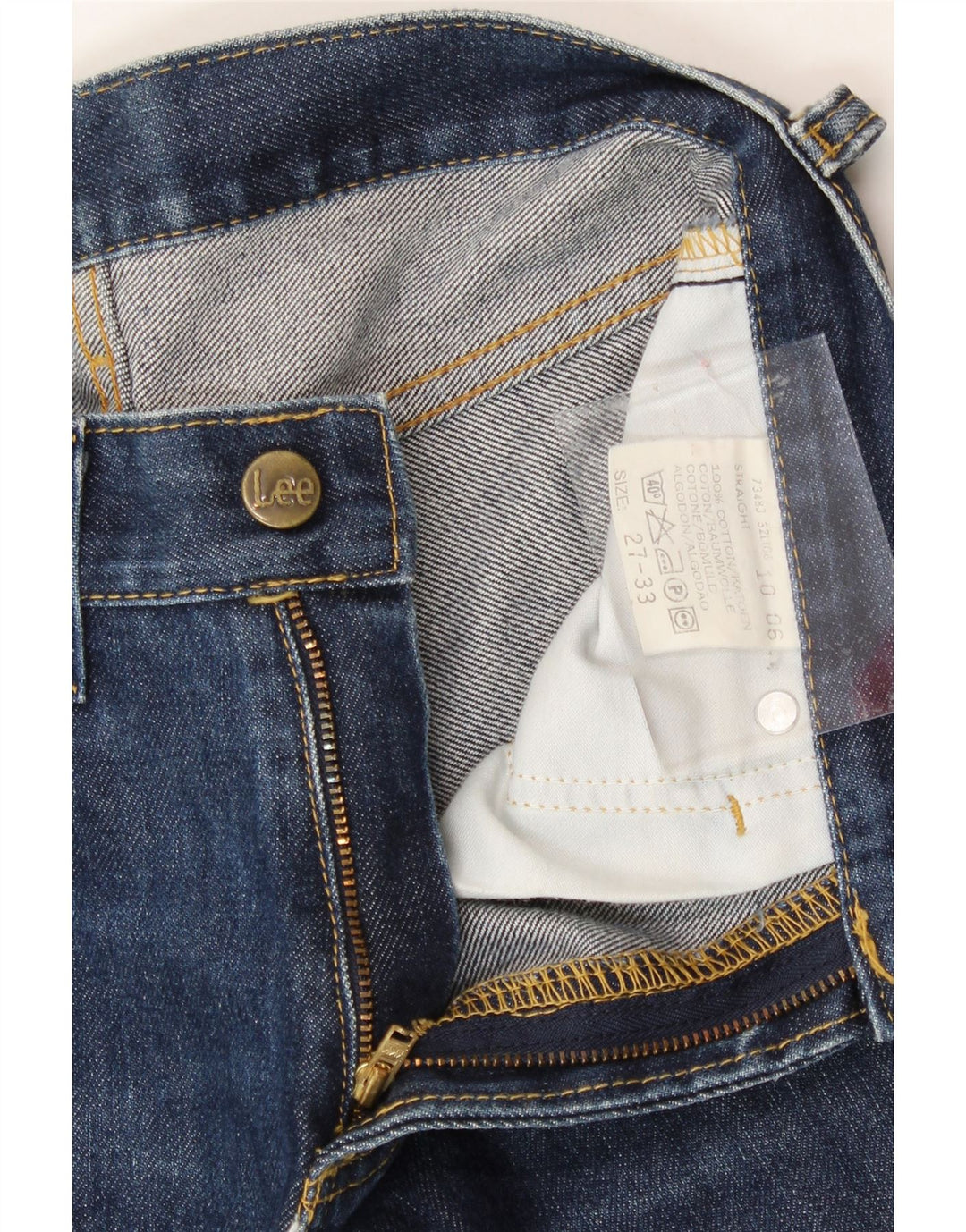 LEE Womens Straight Jeans  W27 L29 Blue Cotton Vintage Lee and Second-Hand Lee from Messina Hembry 