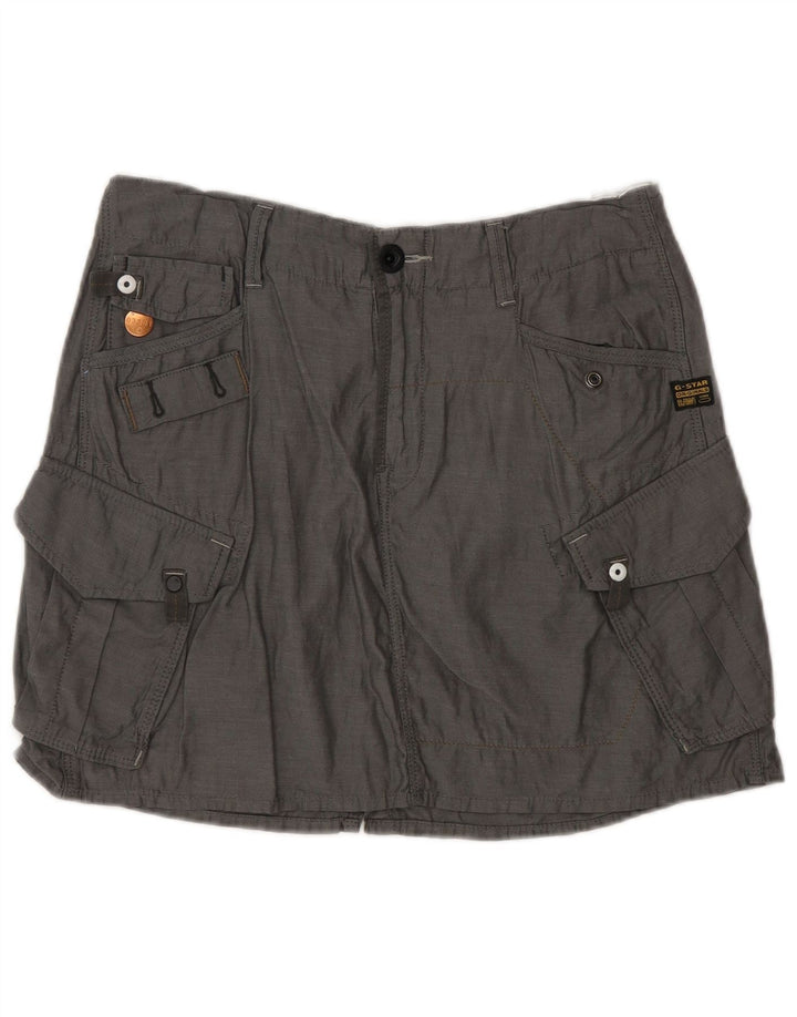 G-Star Womens Cargo Skirt W28 Medium Grey Cotton