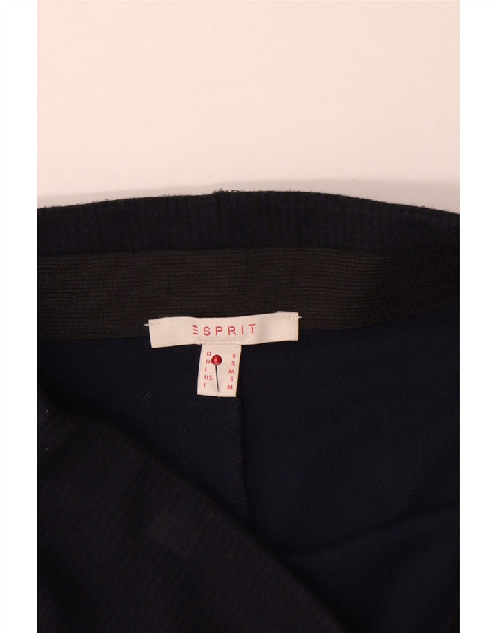 Esprit női ceruzaszoknya kicsi W27 sötétkék gingham poliészter