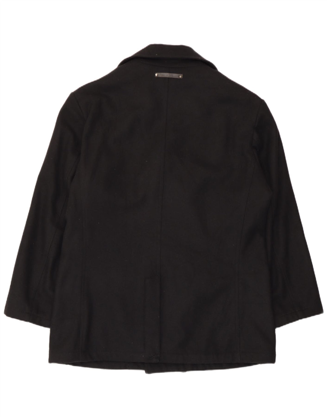 Marlboro Classics Mens Pea Coat EU 48 Medium Black Wool