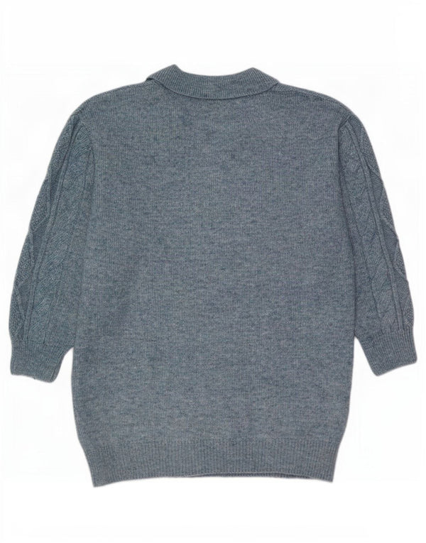 Marks & Spencer Damen-Pullover mit Rollkragen, Gr. 40, Größe L, Blau meliert