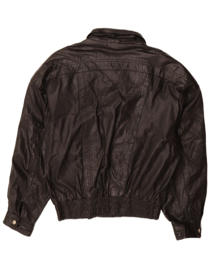 Yukon Trail Mens Leather Jacket IT 50 Large Black