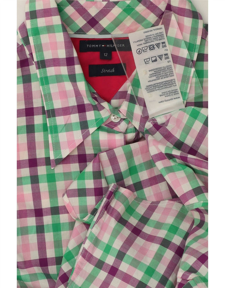 TOMMY HILFIGER Womens Shirt US 12 Large Multicoloured Check Cotton Vintage Tommy Hilfiger and Second-Hand Tommy Hilfiger from Messina Hembry 