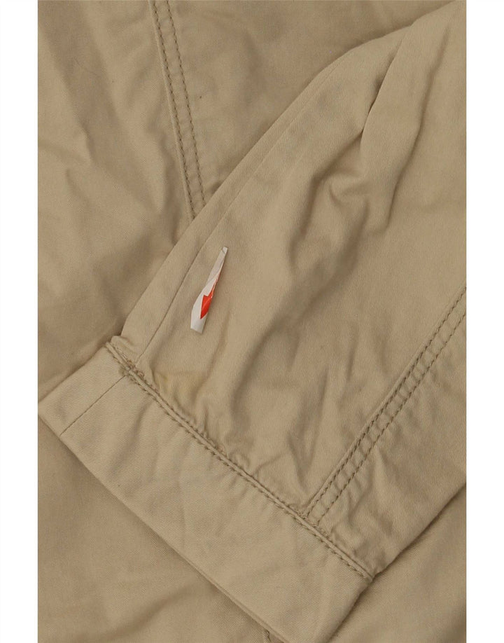 Zara Womens Bomber Jacket UK 12 Coton Beige Moyen