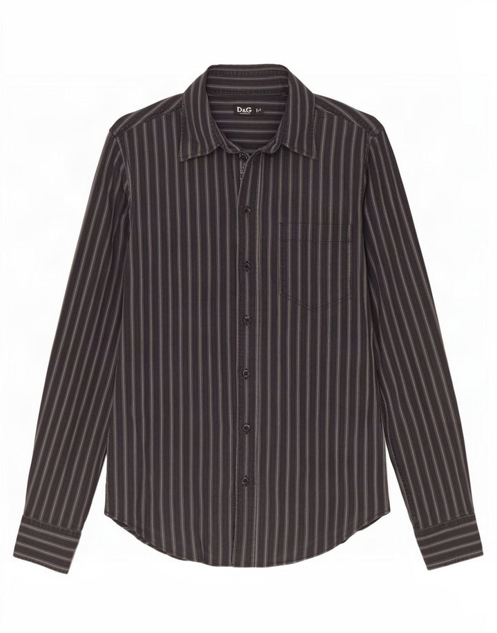 Dolce & Gabbana Chemise Regular Fit Homme IT 48 Bleu Marine Moyen Rayé